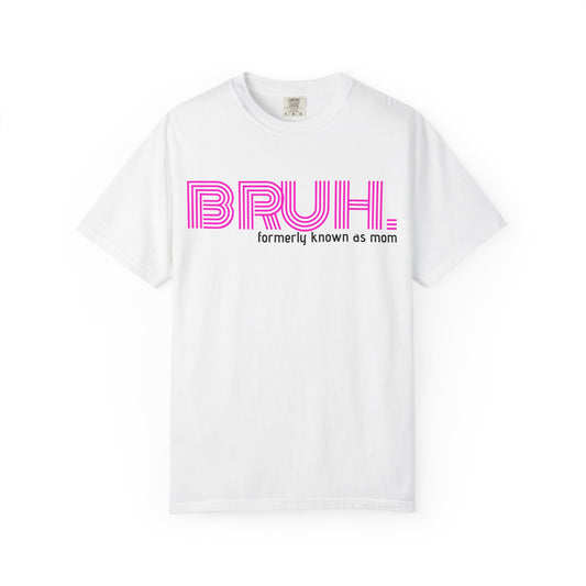Bruh Graphic Tee — Pink Retro